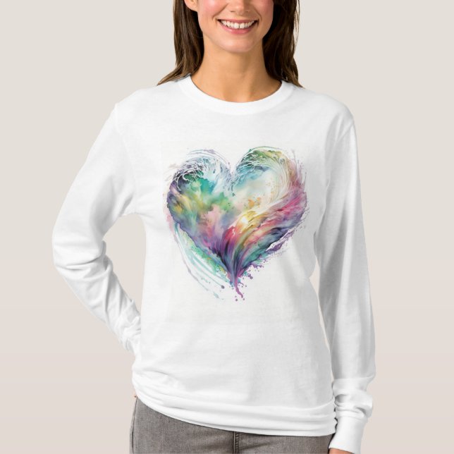 Rainbow heart design gift  T-Shirt (Front)