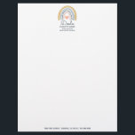 Rainbow Heart Doula Business Letterhead<br><div class="desc">Cute whimsical Boho style rainbow with heart Doula business letterhead. Buy with or without envelope.</div>