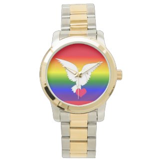 RAINBOW HEART DOVE