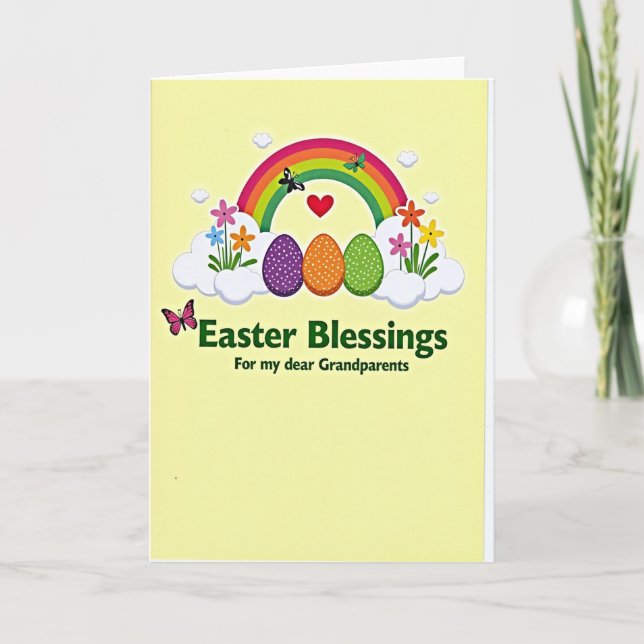 Rainbow Heart Easter Card (Front)