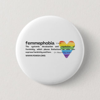 Rainbow Heart FEMMEPHOBIA Pin