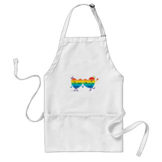 Rainbow Heart Gals Adult Apron