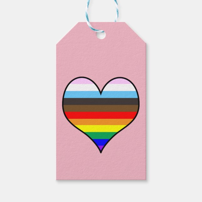 Rainbow Heart Gift Tags (Front)