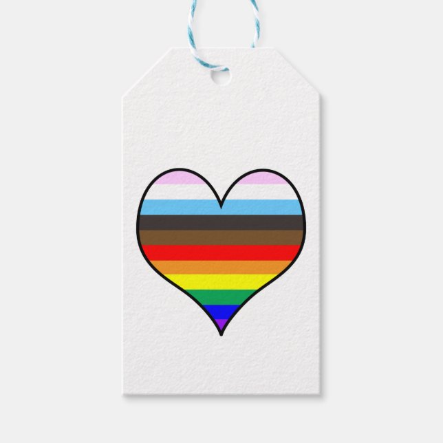 Rainbow Heart Gift Tags (Front)