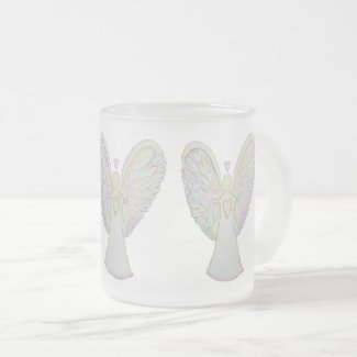 Rainbow Heart Guardian Angel Coffee Cup or Mug