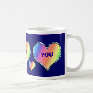 Rainbow Heart "I Love You" Valentine Mug