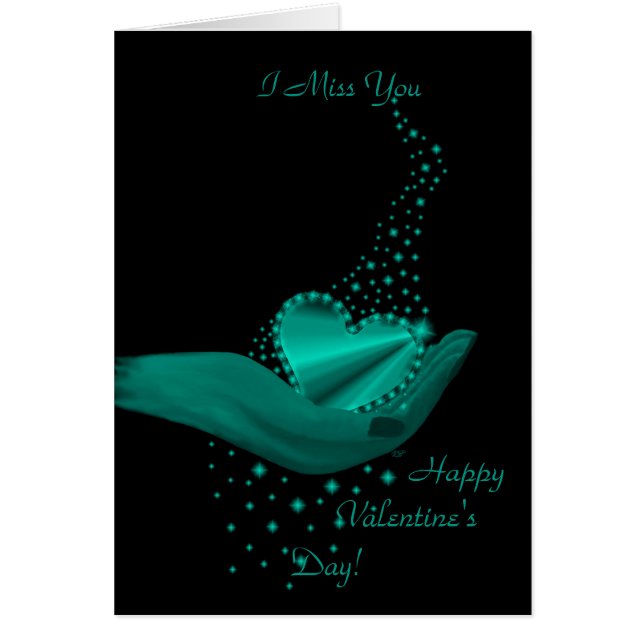 Rainbow Heart in Hand with Stars Cards (Front)