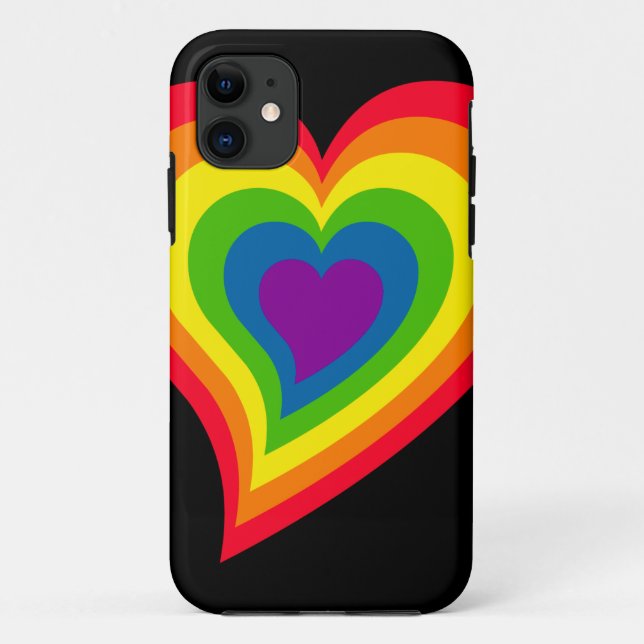 Rainbow Heart iPhone 5 Case-Mate Case (Back)