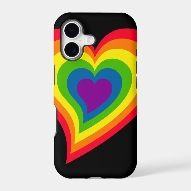 Rainbow Heart iPhone 5 Case-Mate Case (Back)