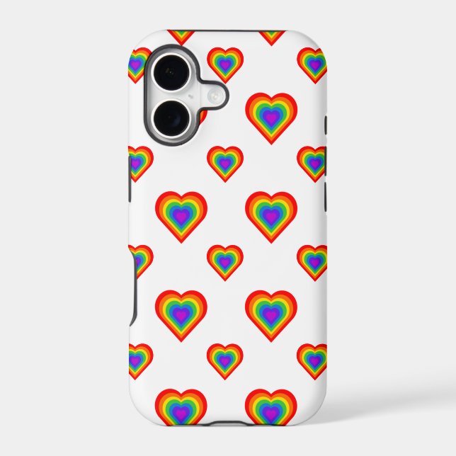 Rainbow Heart Iphone Case (Back)