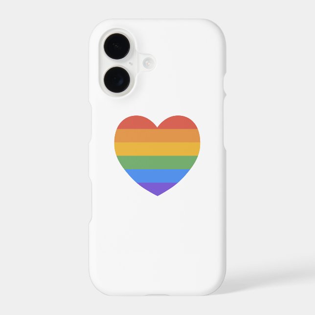 Rainbow Heart Iphone Case (Back)
