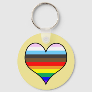 Rainbow Heart Keychain