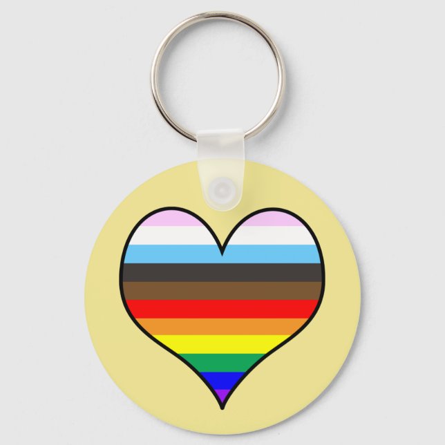 Rainbow Heart Keychain (Front)
