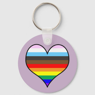 Rainbow Heart Keychain