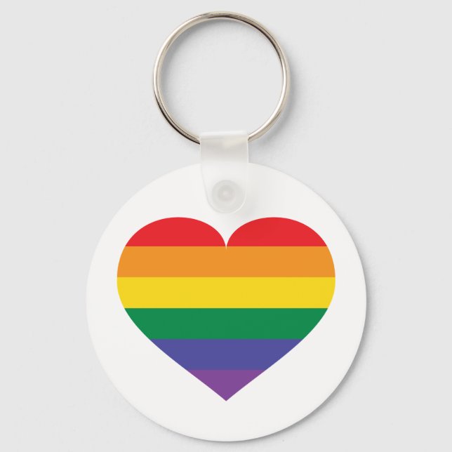 Rainbow Heart Keychain (Front)