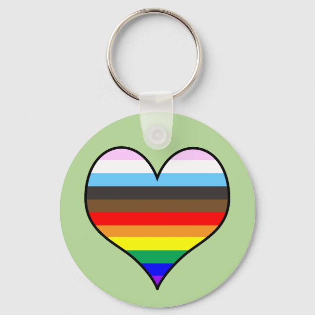 Rainbow Heart Keychain (Front)