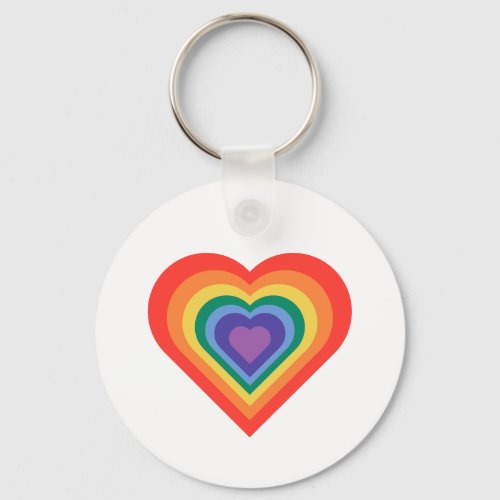 Rainbow Heart Keychain