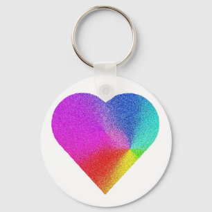 Rainbow Heart Keychain