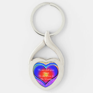 Rainbow Heart  Keychain