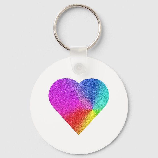 Rainbow Heart Keychain (Front)