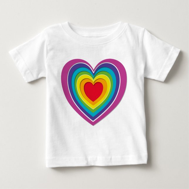 Rainbow Heart Kid's Tee (Front)
