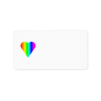 Rainbow Heart Label