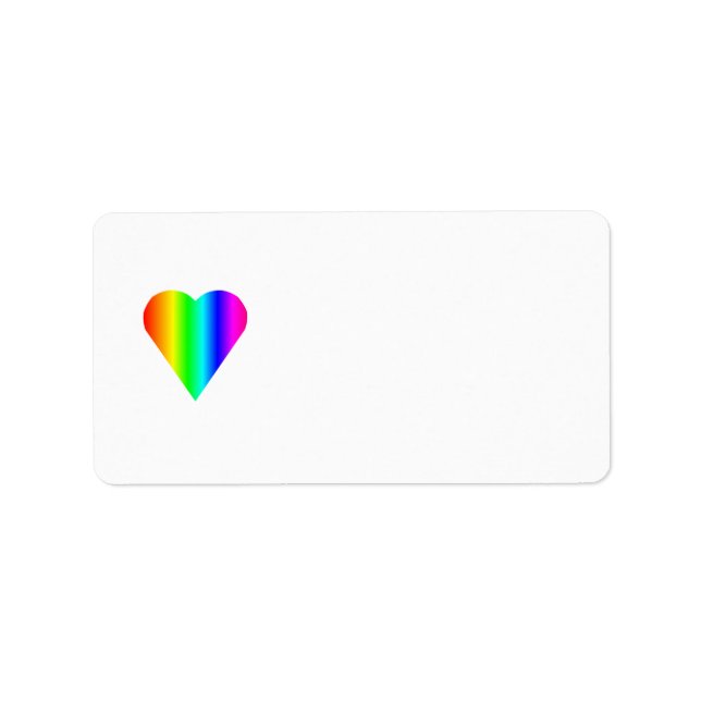 Rainbow Heart Label (Front)