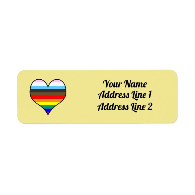 Rainbow Heart Label (Front)