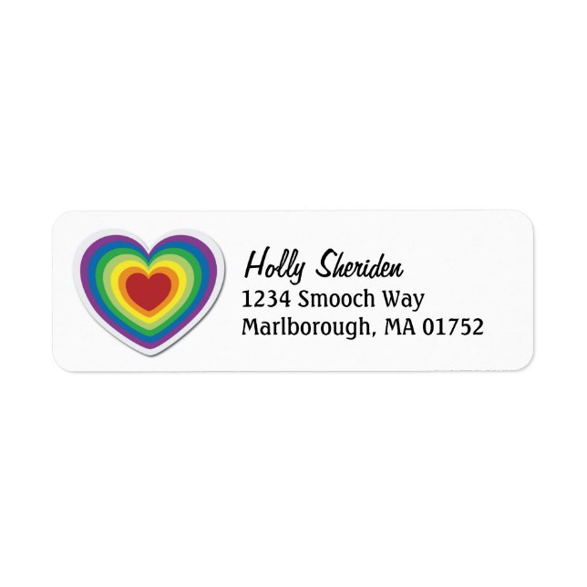 Rainbow Heart Label (Front)