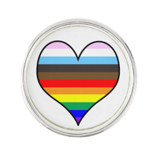 Rainbow Heart Lapel Pin