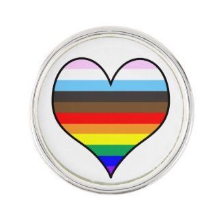Rainbow Heart Lapel Pin
