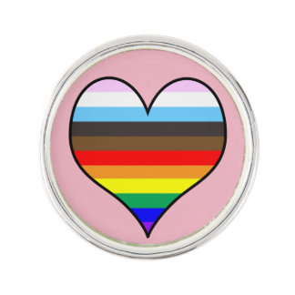 Rainbow Heart Lapel Pin