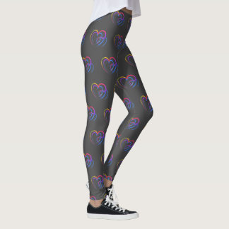 Rainbow heart leggings