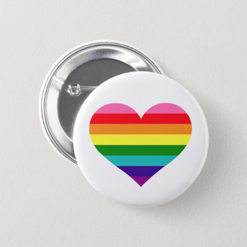 Rainbow Heart LGBTQ Love Button