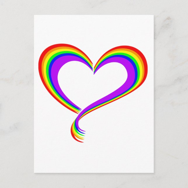Rainbow Heart | LGBTQ+ Pride Postcard (Front)