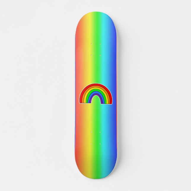 Rainbow Heart LGBTQ+  Skateboard (Front)