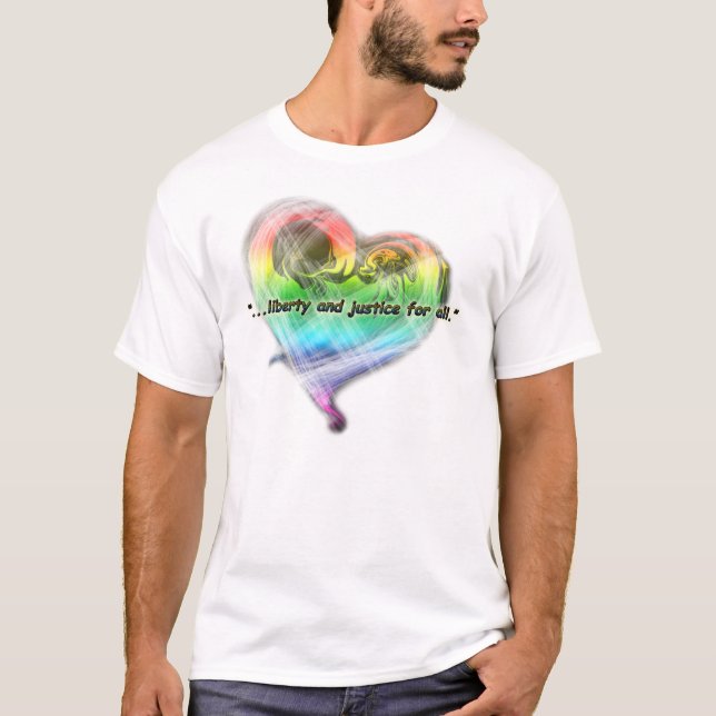 Rainbow Heart Liberty Tshirt (Front)