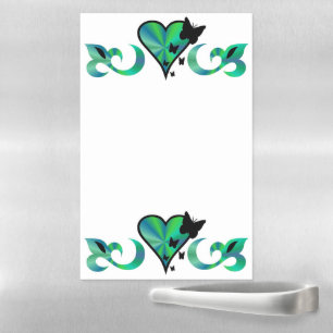 Rainbow Heart Lily and Butterfly Magnetic Dry Erase Sheet