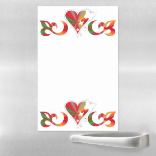 Rainbow Heart Lily and Butterfly Magnetic Dry Erase Sheet