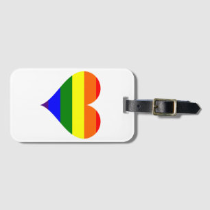 Rainbow Heart Luggage Tag