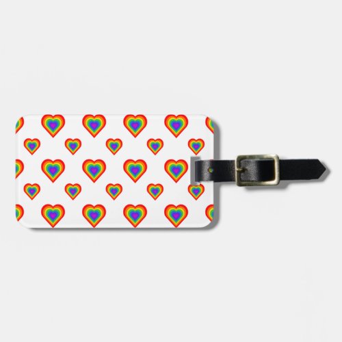 Rainbow Heart Luggage Tag