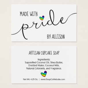 Rainbow Heart Made With Pride LGBTQ Gift Tag