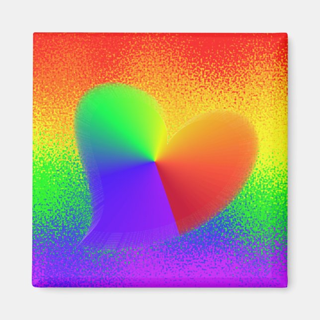 Rainbow Heart Magnet (Front)