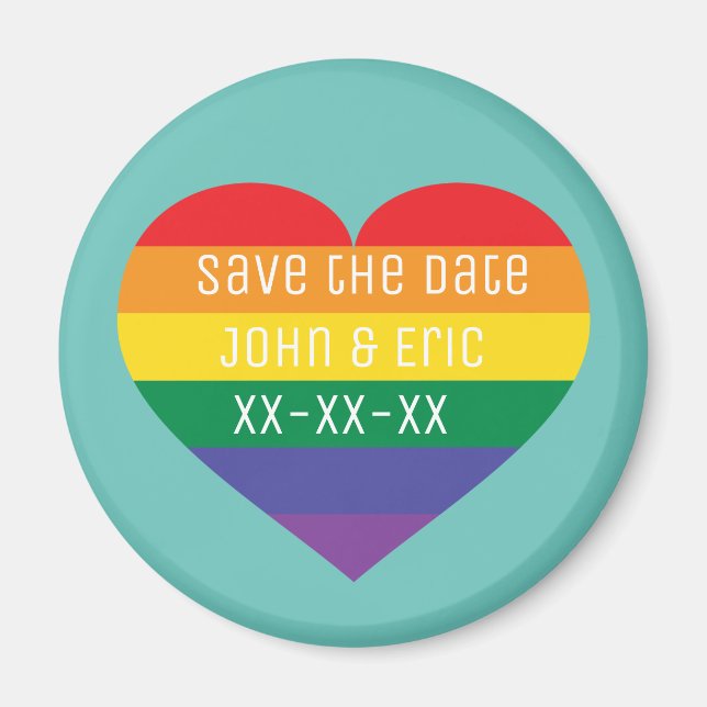 Rainbow Heart Magnet (Front)