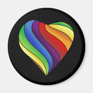 rainbow heart magnet
