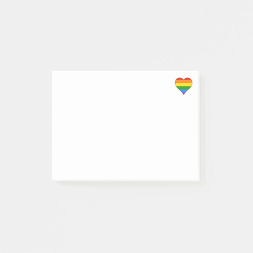 Rainbow Heart Modern LGBT Love Post_it Notes