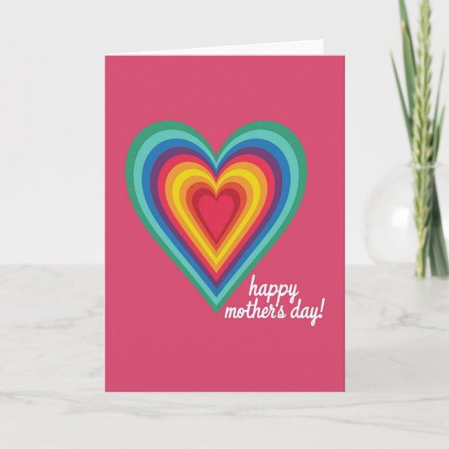 Rainbow Heart Mother Card (Front)