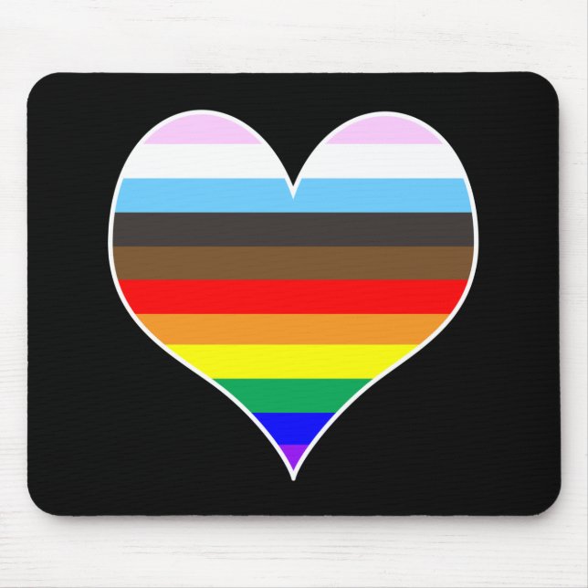 Rainbow Heart Mouse Pad (Front)