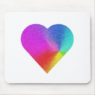 Rainbow Heart Mouse Pad