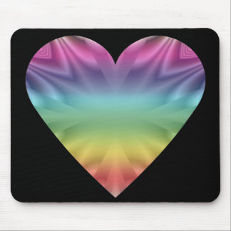 Rainbow Heart Mousepad